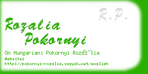 rozalia pokornyi business card